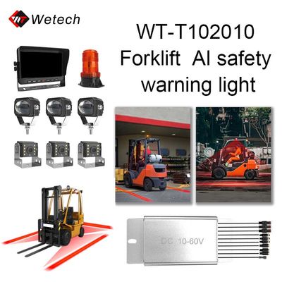 Forklift AI Güvenlik Uyarı Işığı 10V - 80V Forklift Kırmızı Bölge Işığı 10W Kırmızı