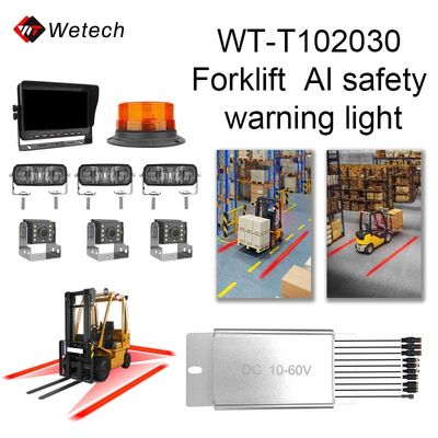 Forklift AI IP67 Forklift Kırmızı Bölge Işığı 10V - 80V Kamyonlar İçin Kırmızı Güvenlik Işıkları