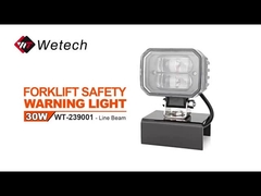 WT-239001 Forklift Kırmızı Bölge Işığı 30W LED Forklift Güvenlik Işıkları Bracket Paslanmaz Çelik